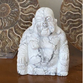 White Howlite Buddha - 80mm