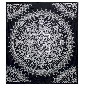 Lotus Flower Double Cotton Bedspread / Wall Hanging