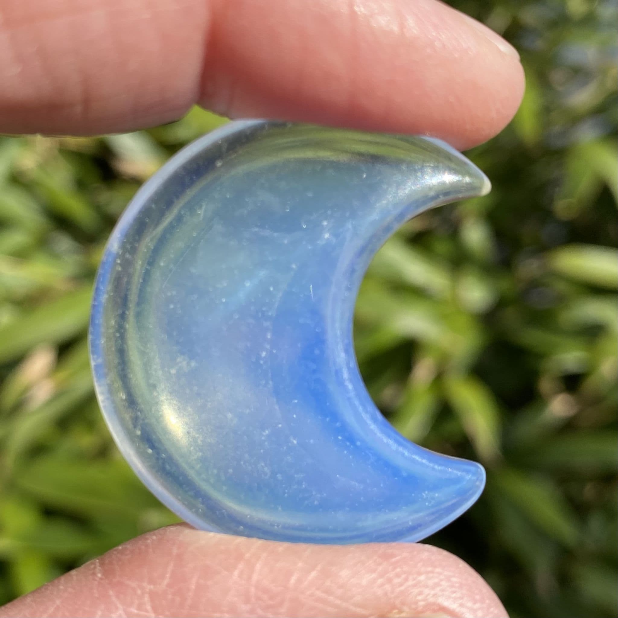 Opalite Puff Crescent Moon