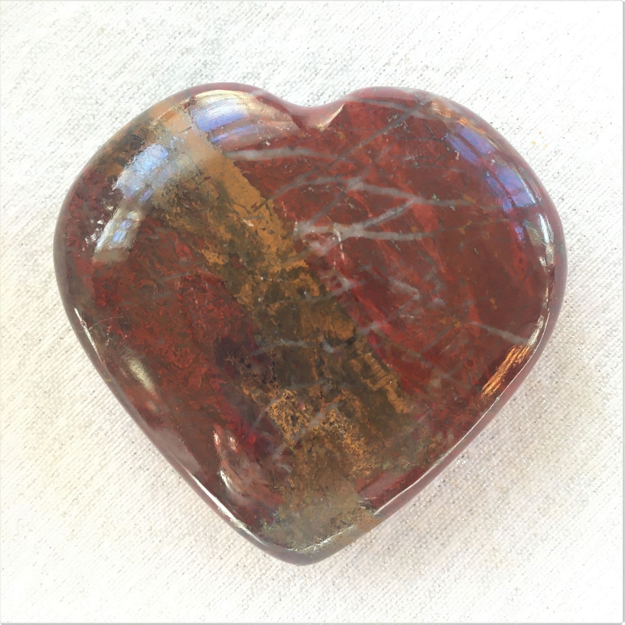 Red Jasper Heart 'C' - 7cm