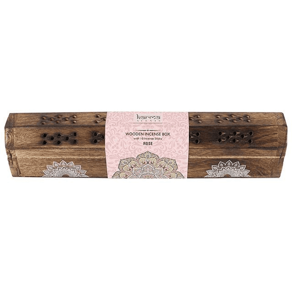 Rose Incense Stick Wooden Box Set